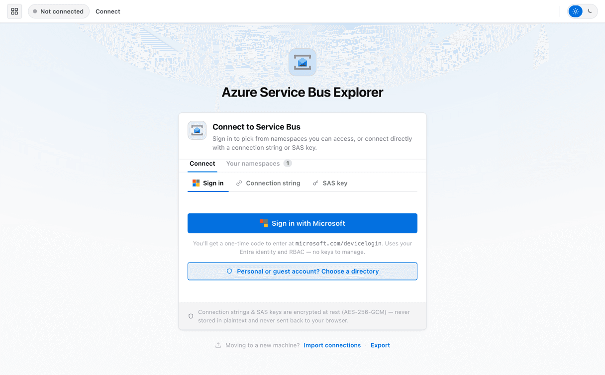 Azure Studio: the Service Bus explorer